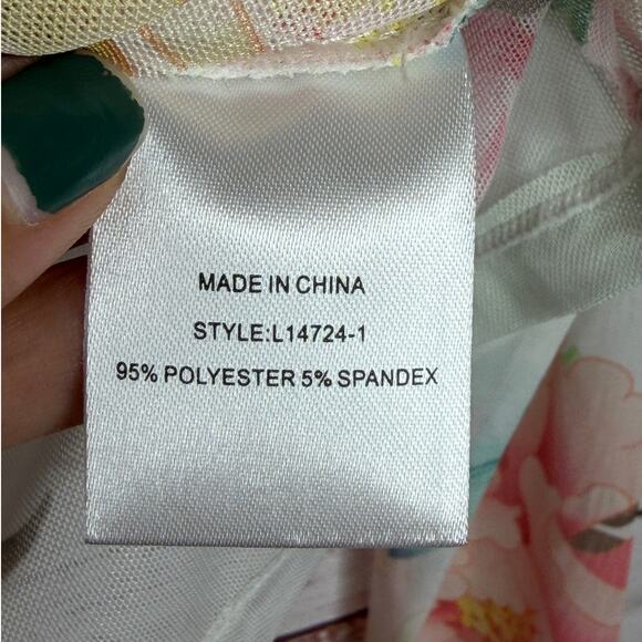 Johnny Was Jade Natalie Long Sleeve Mesh Tee Shirt Top Size Large Lightweight - Picture 11 of 11